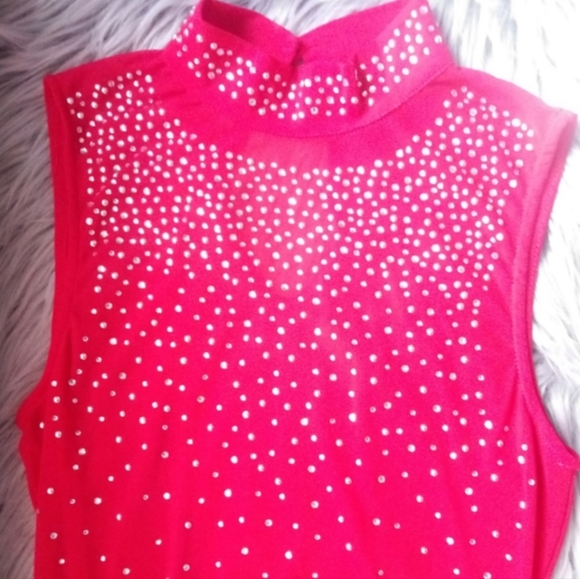 Sheer Rhinestones Turtleneck Bodysuit - Picture 11 of 11